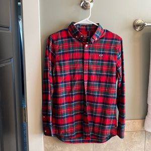 Vineyard vines boys merry plaid flannel button down.